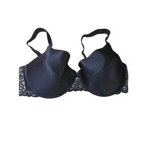 Maidenform Self Expressions Bra 42D Womens Padded‎ Underwired Black Lace
